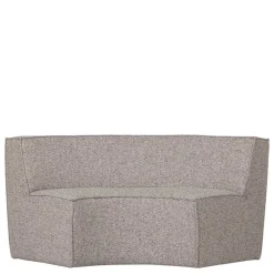 Wohnen Halbrundes Esstisch-Sofa in Beigegrau meliert - William