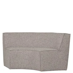 Wohnen Halbrundes Esstisch-Sofa in Beigegrau meliert - William