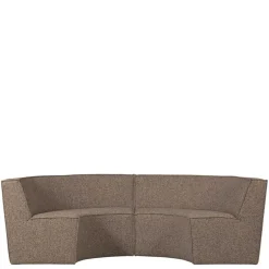 Wohnen Halbrundes Esstisch-Sofa in Dunkelbraun - Sentiagamo