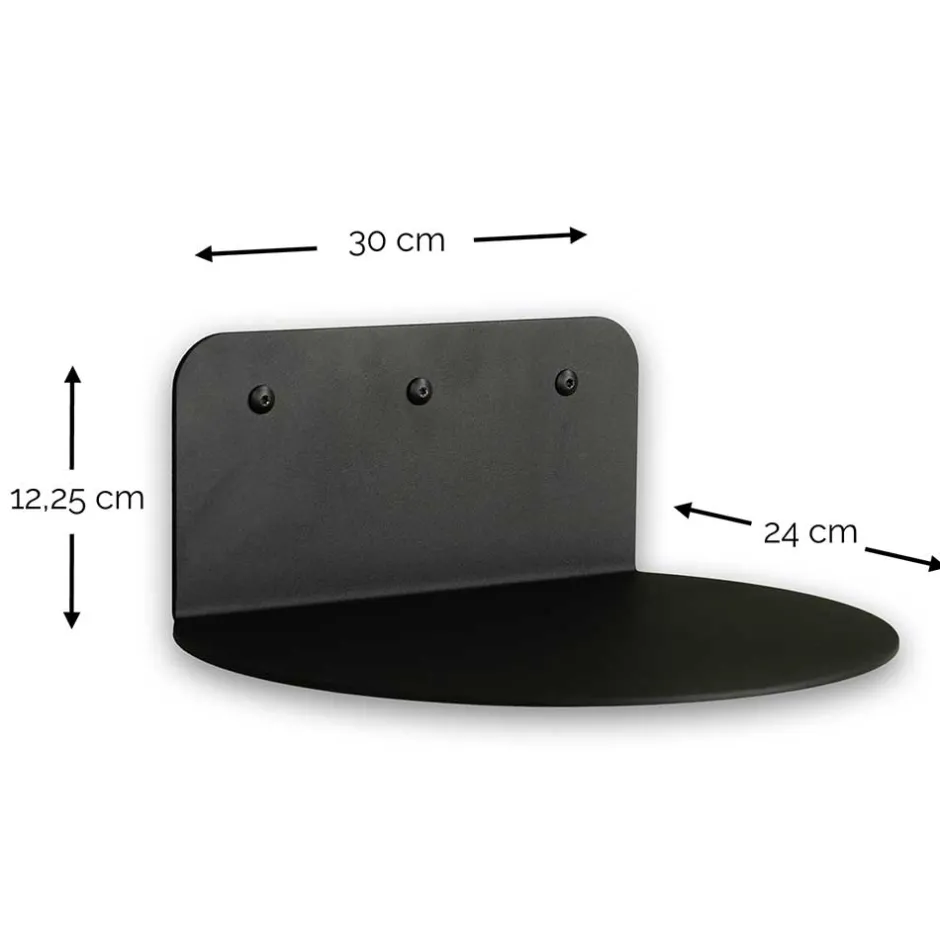 Halbrundes Wandregal in Graugrün - Carlos^Wohnen