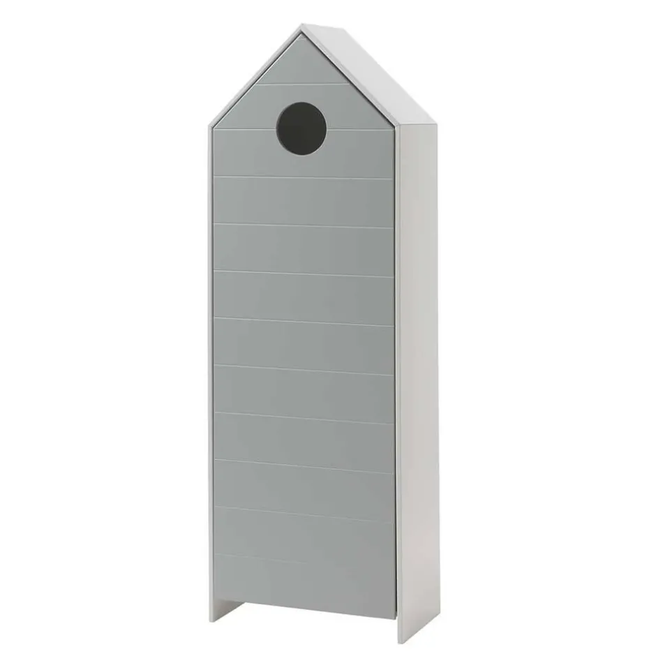 Hausform Kinderschrank in Grau - Indefiva^Wohnen New