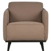 Wohnen Hellbrauner Boucle Sessel mit Federkern - Bratannio