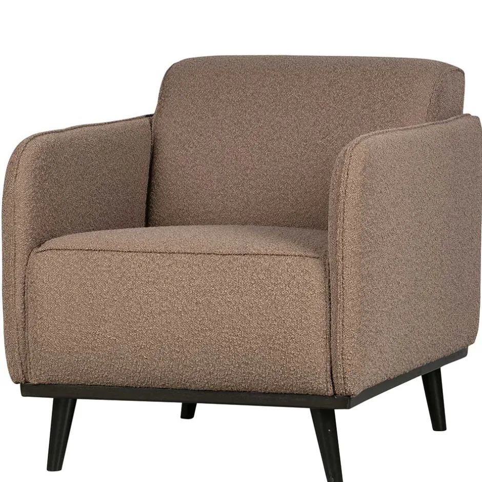 Wohnen Hellbrauner Boucle Sessel mit Federkern - Bratannio