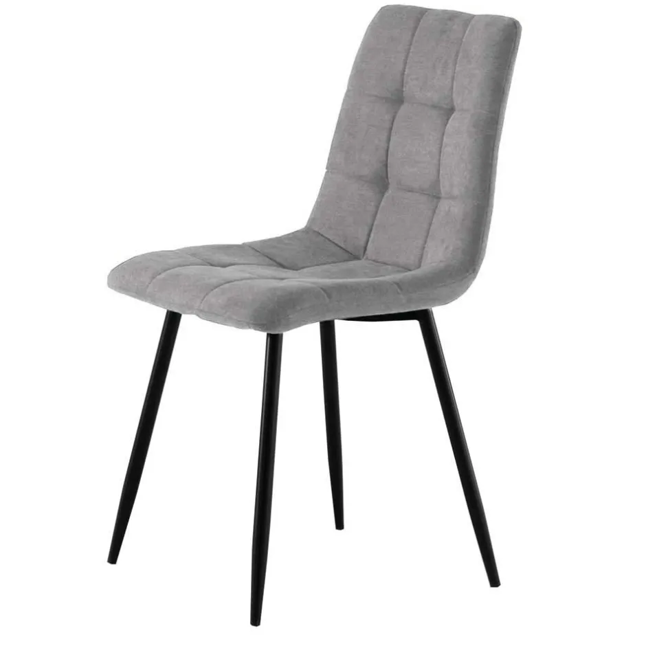 Hellgraue Esszimmerstühle modern - Bogor (4er Set)^Wohnen Clearance