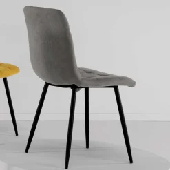 Hellgraue Esszimmerstühle modern - Bogor (4er Set)^Wohnen Clearance