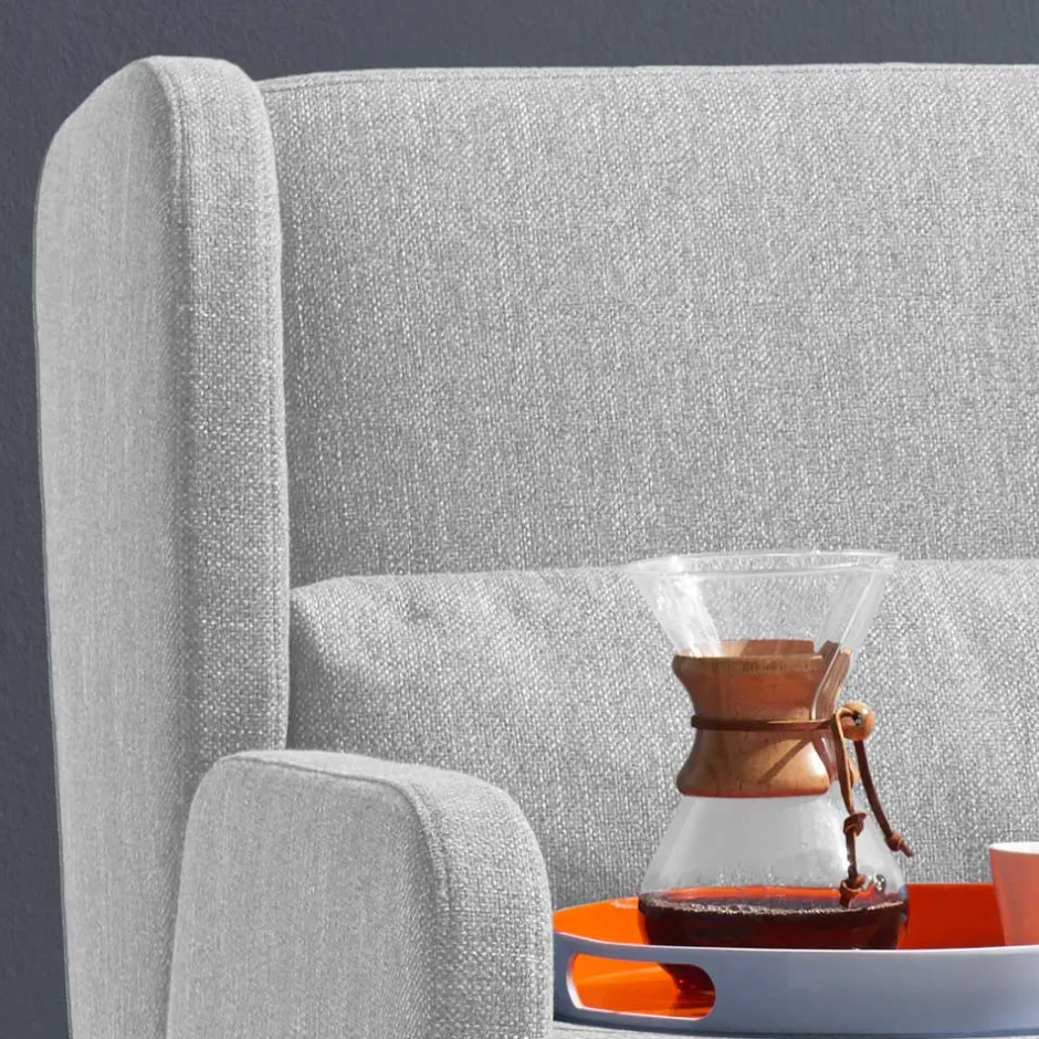 Wohnen Hellgraue Funktionscouch mit Schlaffunktion - Laos