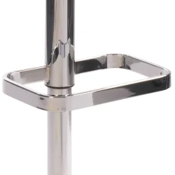 Wohnen Hellgrauer Barhocker mit Metallbügel Lehne - Hambor