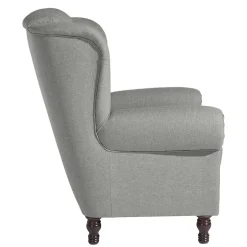 Hellgrauer Chesterfield-Sessel mit Ohren - Barreff^Wohnen Outlet