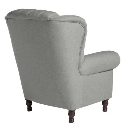 Hellgrauer Chesterfield-Sessel mit Ohren - Barreff^Wohnen Outlet
