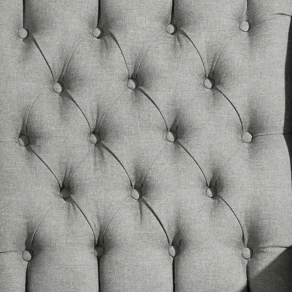 Hellgrauer Chesterfield-Sessel mit Ohren - Barreff^Wohnen Outlet