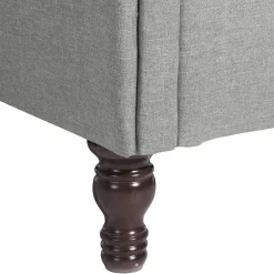 Hellgrauer Chesterfield-Sessel mit Ohren - Barreff^Wohnen Outlet