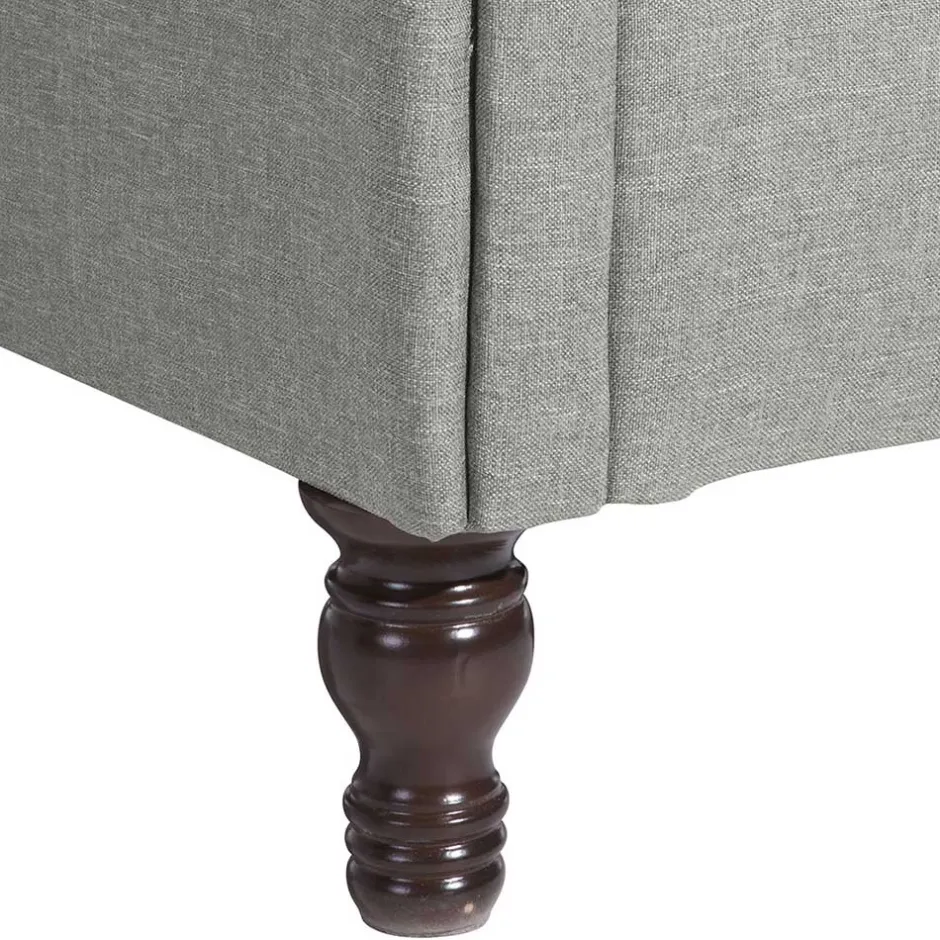 Hellgrauer Chesterfield-Sessel mit Ohren - Barreff^Wohnen Outlet