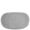 Wohnen Hellgrauer Hocker mit Strickstoff Bezug - Udjaca