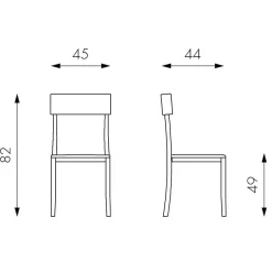 Hellgrauer Holzstuhl Buche massiv Kingston mit Sitz Kunstleder (2er Set)^Wohnen Best
