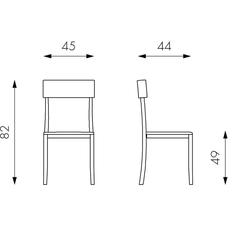 Hellgrauer Holzstuhl Buche massiv Kingston mit Sitz Kunstleder (2er Set)^Wohnen Best