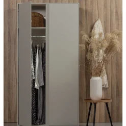 Wohnen Hellgrauer Kleiderschrank in modernem Design - Bai