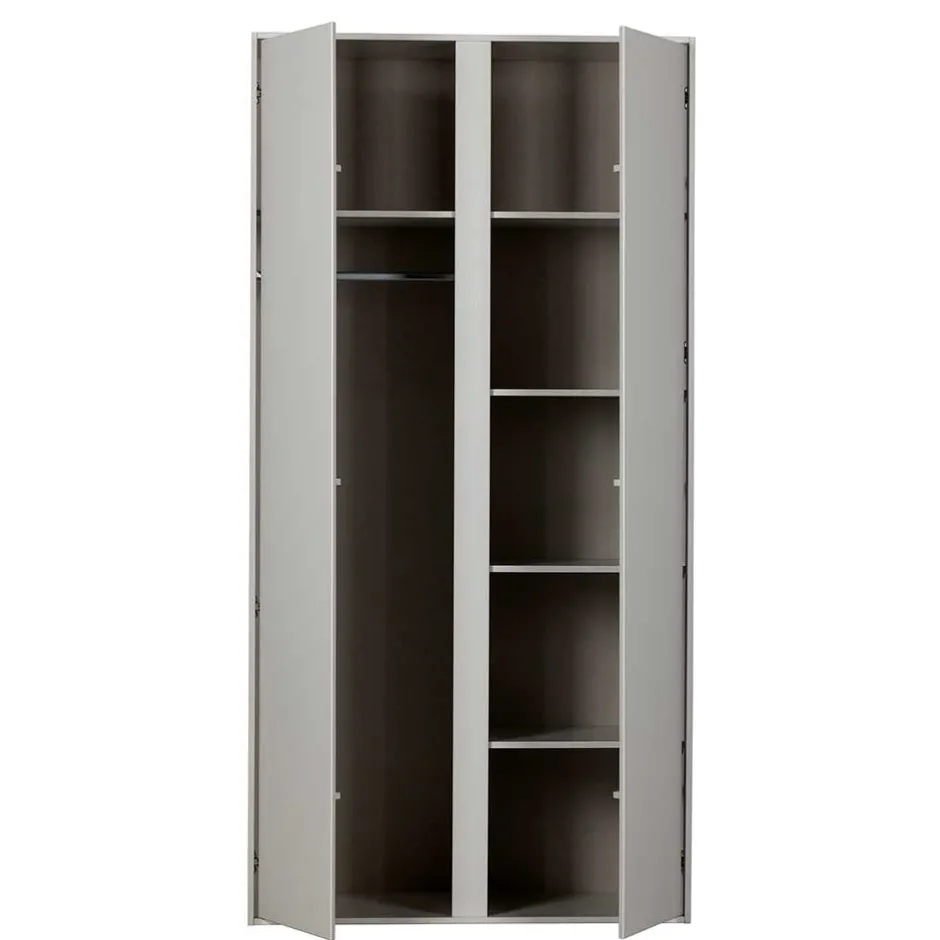 Wohnen Hellgrauer Kleiderschrank in modernem Design - Bai
