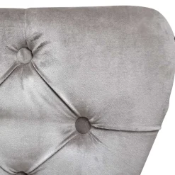 Wohnen Hellgrauer Polsterstuhl mit Knöpfen & Nieten - Hokulani