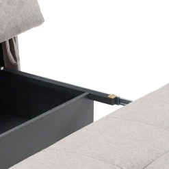 Wohnen Hellgraues Schlafsofa mit Bettkasten - Bino