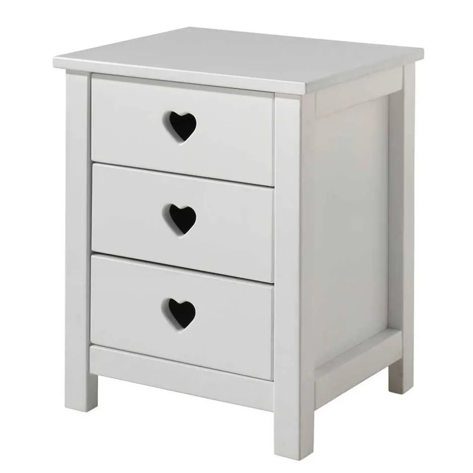 Herz Design Himmelbett in Weiß - Grandory^Wohnen