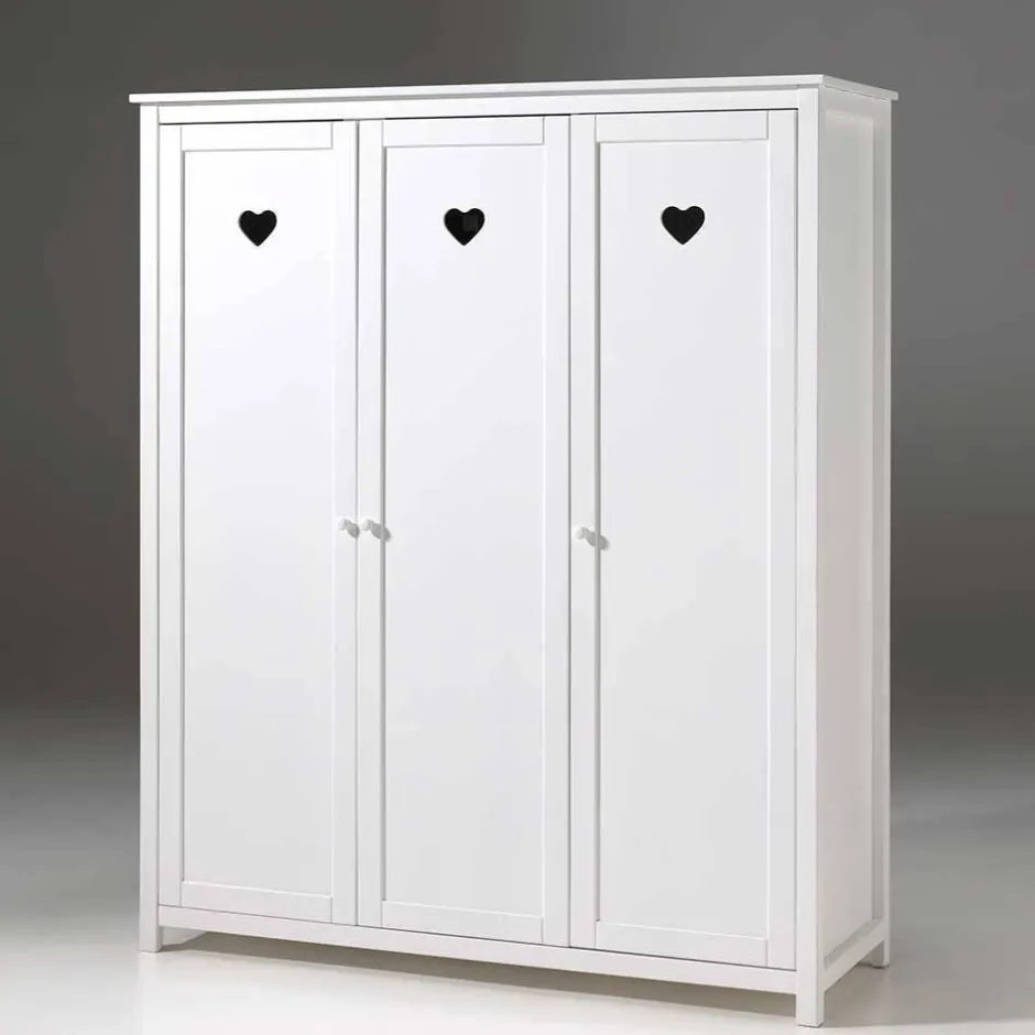 Kinder Wohnen Herz Design Kinderzimmer in Weiß - Grandory (dreiteilig)