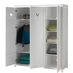 Kinder Wohnen Herz Design Kinderzimmer in Weiß - Grandory (dreiteilig)