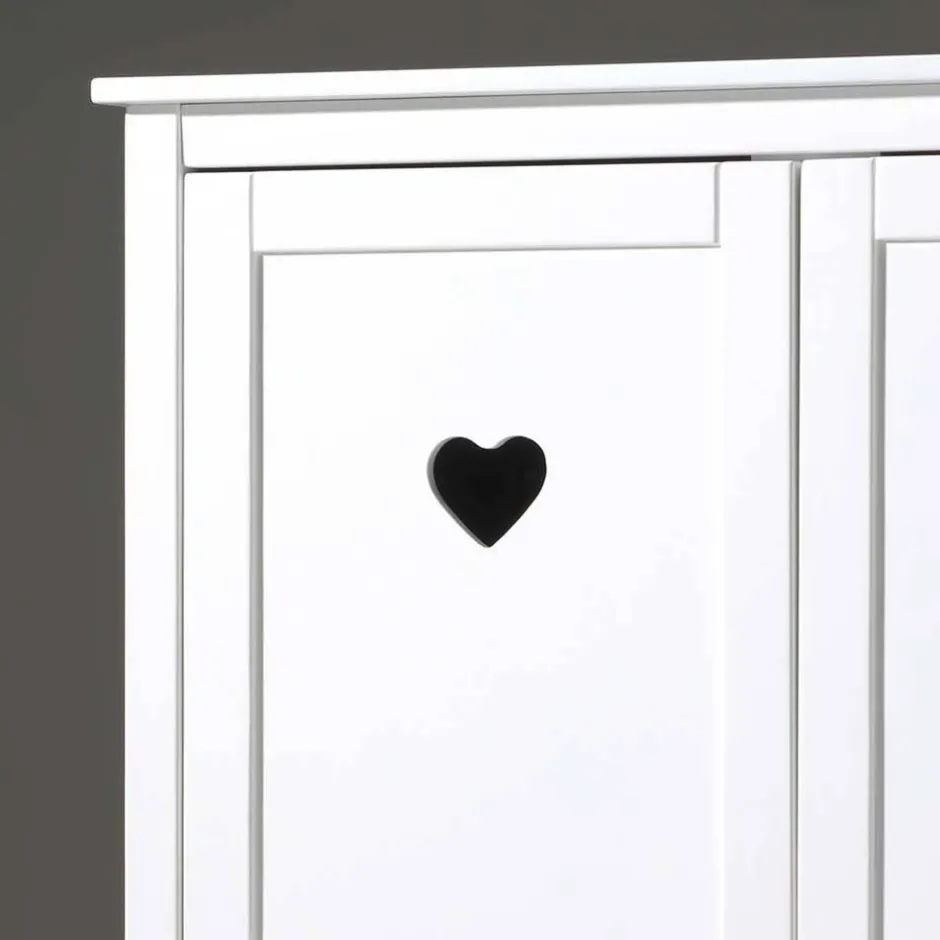 Kinder Wohnen Herz Design Kinderzimmer in Weiß - Grandory (dreiteilig)