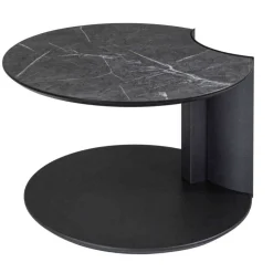 Höhenverstellbarer Beistelltisch in Marmor Optik Anthrazit - Holdin^Wohnen Sale