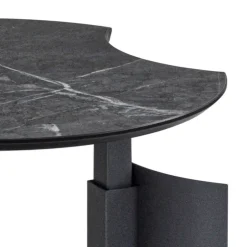 Höhenverstellbarer Beistelltisch in Marmor Optik Anthrazit - Holdin^Wohnen Sale