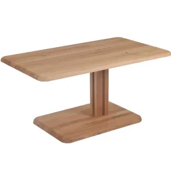 Wohnen Höhenverstellbarer Couchtisch aus Wildeiche Bianco - Cary