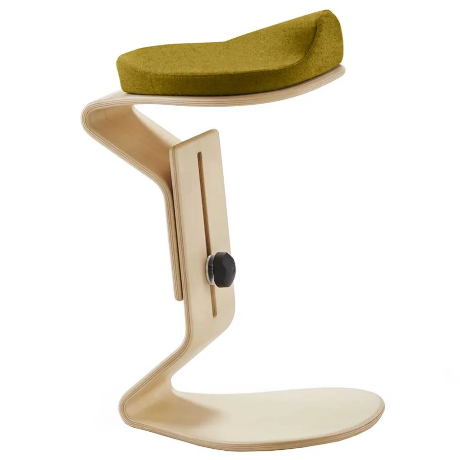 Wohnen Höhenverstellbarer Hocker aus Schichtholz - Durios