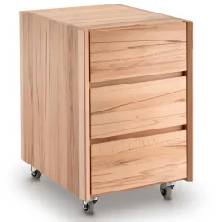 Wohnen Höhenverstellbarer Holz-Schreibtisch aus Kernbuche - Senklas