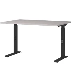 Höhenverstellbarer Office-Tisch in Hellgrau - Clemeta^Wohnen Outlet