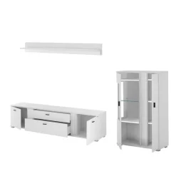 Wohnen Highboard & TV Board & Wandboard mit LED - Tirol (dreiteilig)