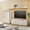 Wohnen Highboard & TV Lowboard & Wandboard Set - Racelyn (dreiteilig)