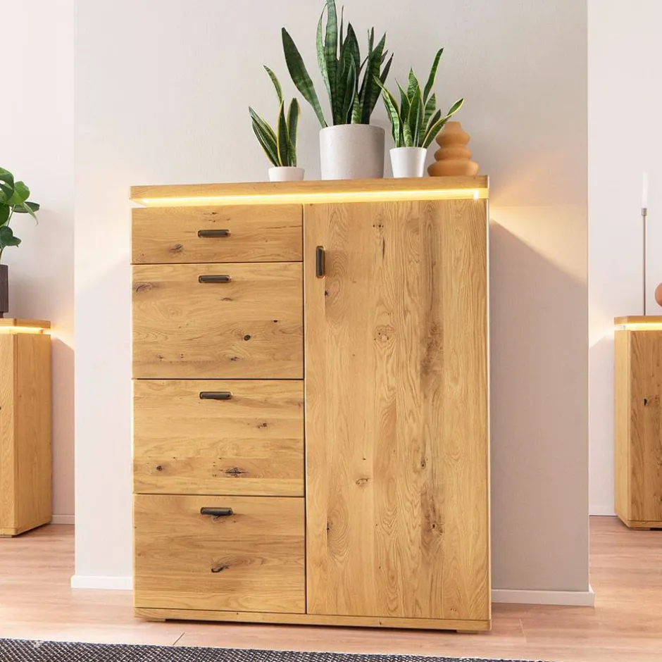 Highboard aus Balkeneiche Massivholz - Robats^Wohnen