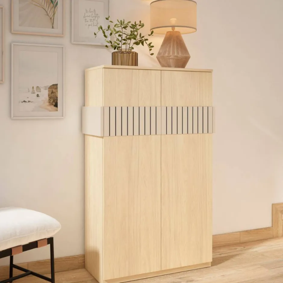 Highboard für Schuhe in Naturfarben Holzoptik - Ragusca^Wohnen Online