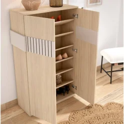 Highboard für Schuhe in Naturfarben Holzoptik - Ragusca^Wohnen Online