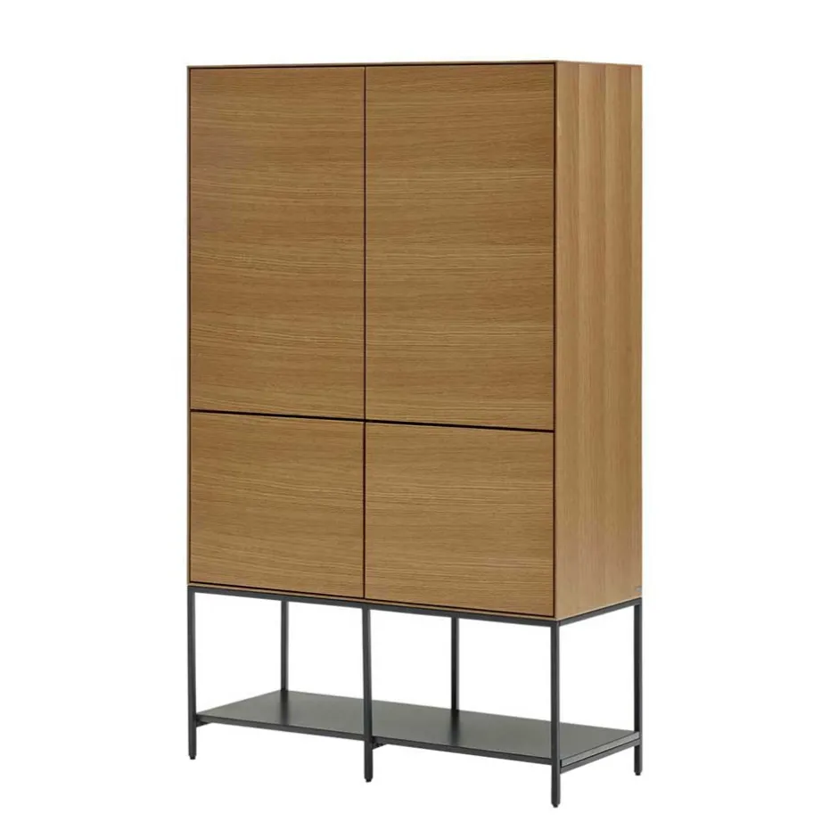 Wohnen Highboard in Eichefarben und Anthrazit - Utperio