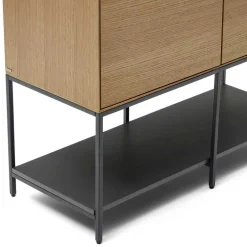 Wohnen Highboard in Eichefarben und Anthrazit - Utperio