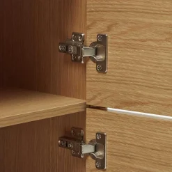 Wohnen Highboard in Eichefarben und Anthrazit - Utperio