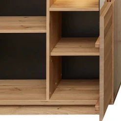 Wohnen Highboard in Esche und Wildeiche mit Glas - Cassna