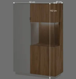 Wohnen Highboard in Weiß und Eiche Bianco - Miloris