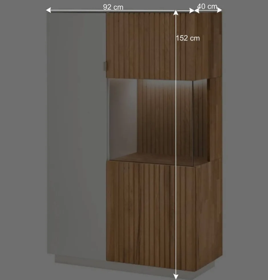 Wohnen Highboard in Weiß und Eiche Bianco - Miloris