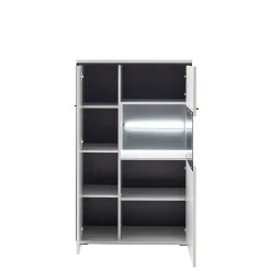 Highboard in Weiß und Schwarzgrau - Loazin^Wohnen Outlet