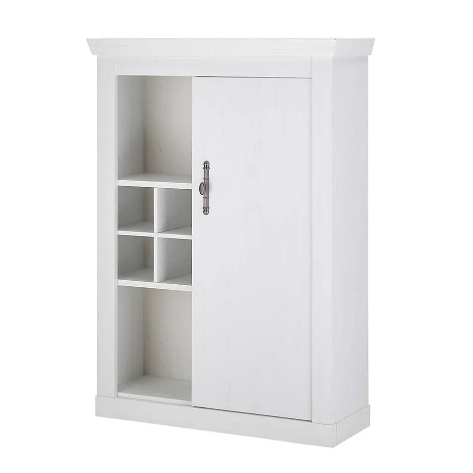 Wohnen Highboard in weißer Holzoptik Pinie - Liancos