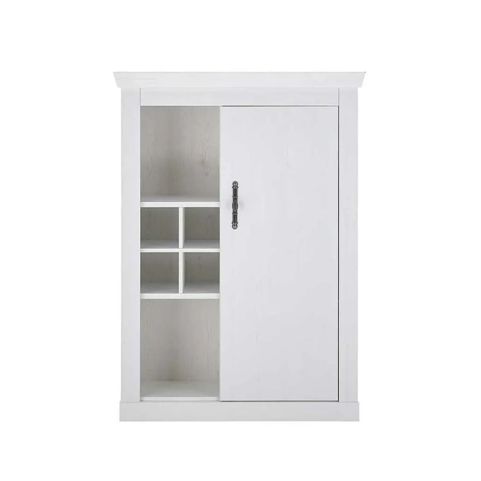 Wohnen Highboard in weißer Holzoptik Pinie - Liancos