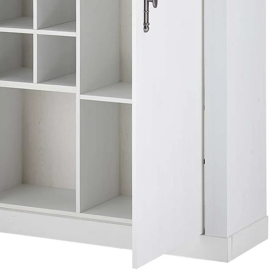 Wohnen Highboard in weißer Holzoptik Pinie - Liancos