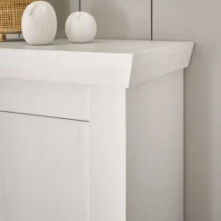 Wohnen Highboard in weißer Holzoptik Pinie - Liancos