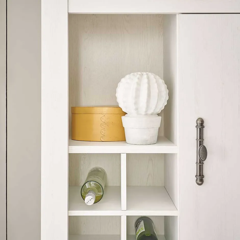 Wohnen Highboard in weißer Holzoptik Pinie - Liancos